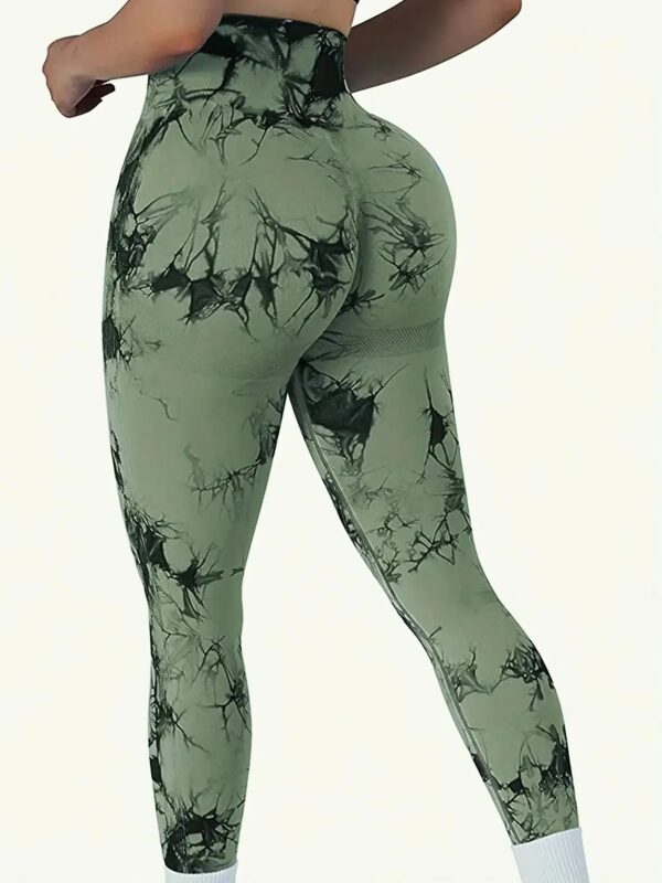 Women's Tie-Dye Seamless Peach Butt High Waist Butt Pants Stretch Fitness Yoga Pants - Image 9