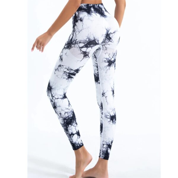 Women's Tie-Dye Seamless Peach Butt High Waist Butt Pants Stretch Fitness Yoga Pants - Image 10