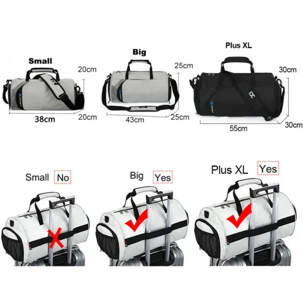 Travel Bag for Men Large Gym Fitness Bag Wet Dry Training Shoes Shoulder Handbags Multifunction Work Out Portable Luggage Duffel - Image 16