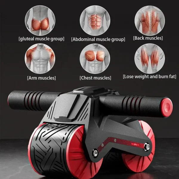 AB Roller Wheel Automatic Rebound Abdominal Training Equipment for Gym Strength Workouts Upgraded Exercising Wheel Roller Wheels - Image 3