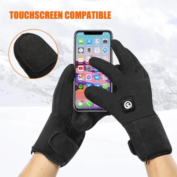 Heated Waterproof Windproof Motorcycle Gloves Motorbike Riding Glove Touch Screen Gloves Warmer Covers Hand Warmer Winter - Image 3