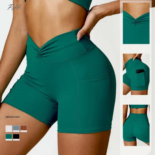 Sexy Yogo Tracksuit Gym Sets Bra Booty Shorts Fitness Suit Women Outfit Sports Top Cycling Running Workout Activewear 2024 - Image 3