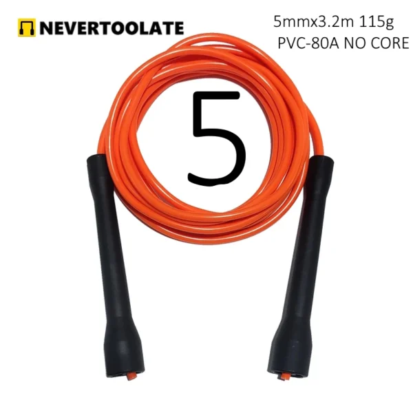 5mm 5.3mm 6mm thick rope cc HANDLE 2.8-3.2 meter long pvc skipping jump rope adult speed rope  diameter fitness crossfit cheap - Image 8