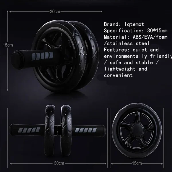 AB Roller Wheel Roller Keep Fit Wheels Home Crunch Artifact No Noise Abdominal Training Equipment for Gym Strength Workouts - Image 4