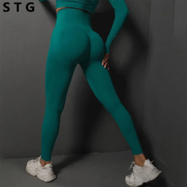 Seamless Leggings Sport Women Fitness Push Up Yoga Pants High Waist Hip-lifting Workout Running Scrunch Sportswear Gym Tights