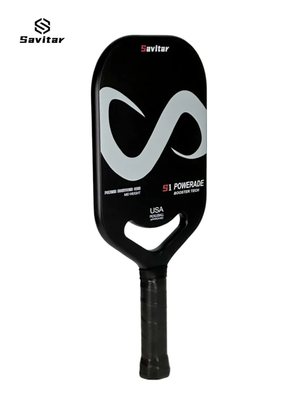 SAVITAR T700 Carbon Fiber Pickleball Paddle Thermoformed Uni-body Construction Aero Throat Edgeless Shape Polymer Honeycomb Core - Image 2