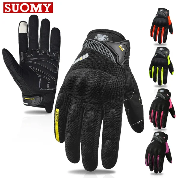 Summer Motorcycle Riding Gloves Man Breathable Motocross Gloves Hard Shell Protective MTB MX Motorbike Gloves Women Touchscreen