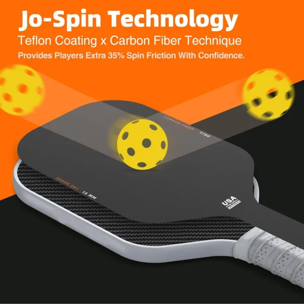 Pickleball Paddle T700 Carbon Fiber Frosted Surface 16MM Enhanced Sweet Spot&Control&Power Anti-slip Grip USAPA Compliant - Image 7