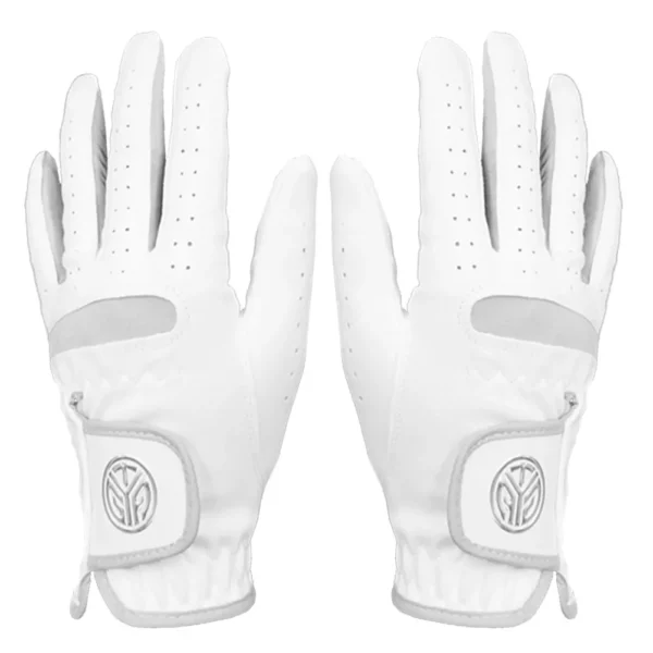 1 Pcs Men's Left Hand Golf Glove Right Hand Micro Soft Fiber Breathable Mens Golf Gloves White Color