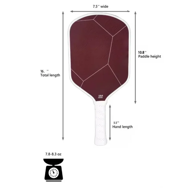 Pickleball Paddle Thermoformed Unibody 100% Kevlar Pickleball Paddle With High Grit & Spin Surface 16MM Pickleball Racket - Image 3