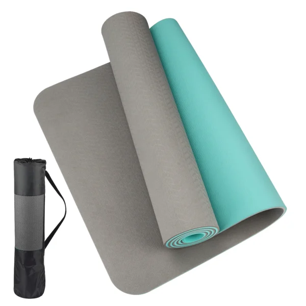 Thick two-color, non-slippery TPE yoga mat, high quality movement for fitness fitness in the home of the tasteless Pad180 * 57cm - Image 6