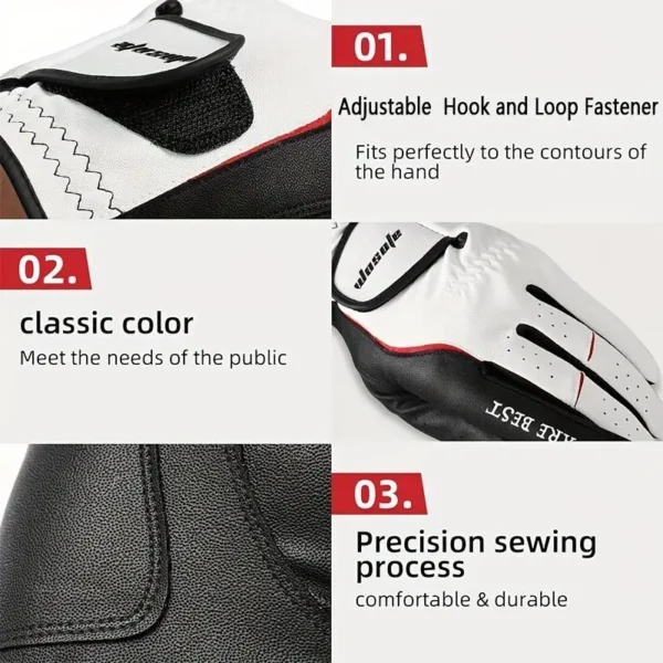 New Golf Gloves Left Hand Single Men's Leather Soft Breathable Gloves Wear-Resistant Breathable Gloves - Image 4