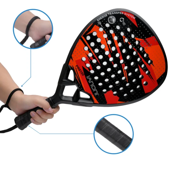 IANONI Padel Racket Carbon Fiber Surface with EVA Memory Flex Foam Core Padel Tennis Racquets Lightweight - Image 9