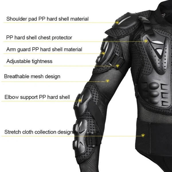 Motorcycle Armor Protector Jacket 2024 New Riders Motocross Protection Clothing Men's Motos Riding Equipment Clothes GT201 - Image 4