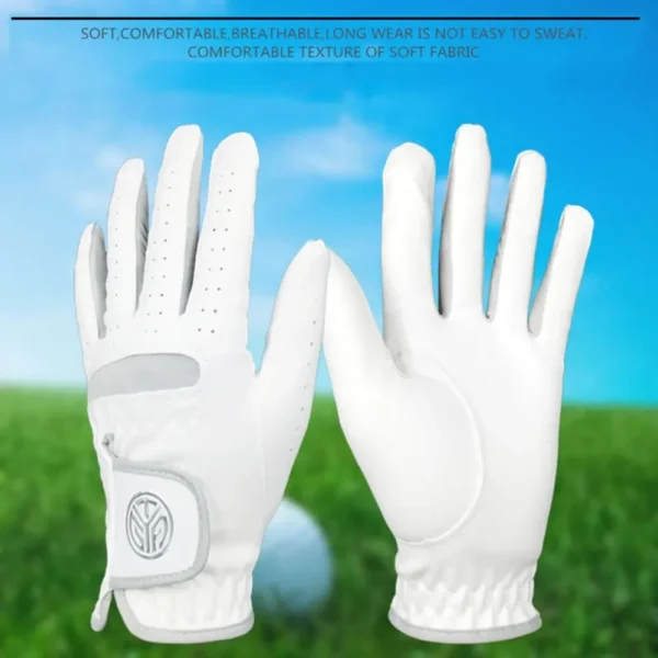 1 Pcs Men's Left Hand Golf Glove Right Hand Micro Soft Fiber Breathable Mens Golf Gloves White Color - Image 10