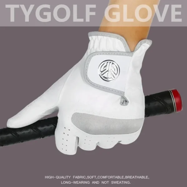 1 Pcs Men's Left Hand Golf Glove Right Hand Micro Soft Fiber Breathable Mens Golf Gloves White Color - Image 13