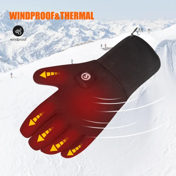 Heated Waterproof Windproof Motorcycle Gloves Motorbike Riding Glove Touch Screen Gloves Warmer Covers Hand Warmer Winter - Image 5