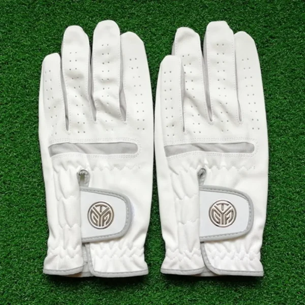 1 Pcs Men's Left Hand Golf Glove Right Hand Micro Soft Fiber Breathable Mens Golf Gloves White Color - Image 15