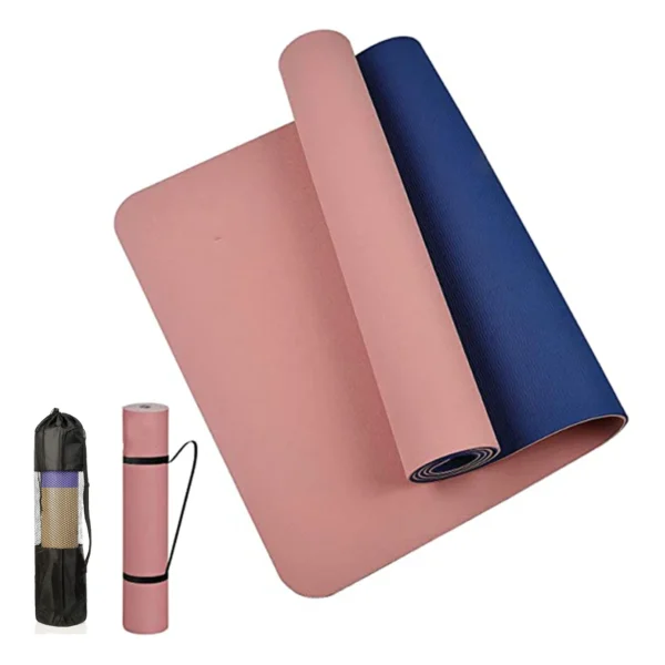 Non-slippery TPE yoga mat, thick two-color, high quality, for fitness, fitness, home, non-slip, 180x57cm - Image 7