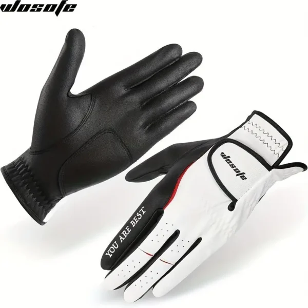 New Golf Gloves Left Hand Single Men's Leather Soft Breathable Gloves Wear-Resistant Breathable Gloves