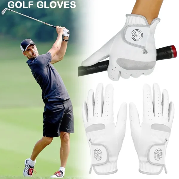 1Pc Ultra-fiber Cloth Golf Glove Breathable Wear-resistant Women Golf Glove Single Men Outdoor Sports Riding Left Right Hand