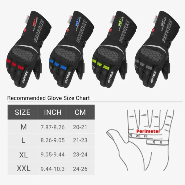 Motorcycle Gloves Outdoor Touch Screen Electric Heating Gloves Windproof And Waterproof Motorcycle Riding Heating Gloves - Image 3