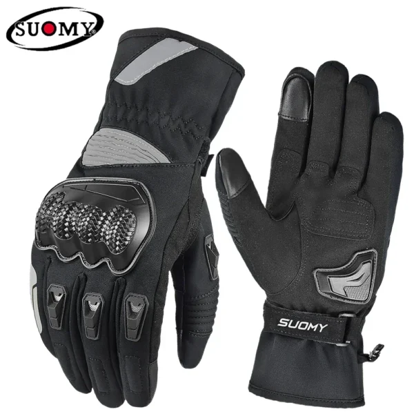 SUOMY Waterproof Windproof Motorcycle Riding Gloves Men Women Winter Warm Motorbike Luvas Touch Screen Motor Motocross Glove - Image 8