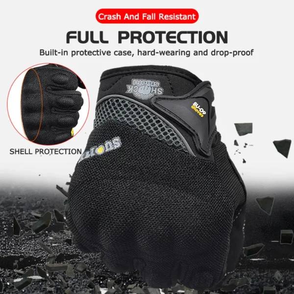 Summer Motorcycle Riding Gloves Man Breathable Motocross Gloves Hard Shell Protective MTB MX Motorbike Gloves Women Touchscreen - Image 2