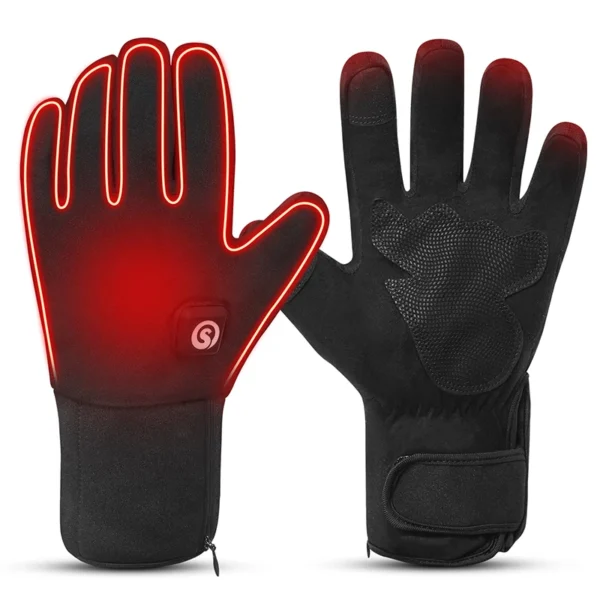 Heated Waterproof Windproof Motorcycle Gloves Motorbike Riding Glove Touch Screen Gloves Warmer Covers Hand Warmer Winter