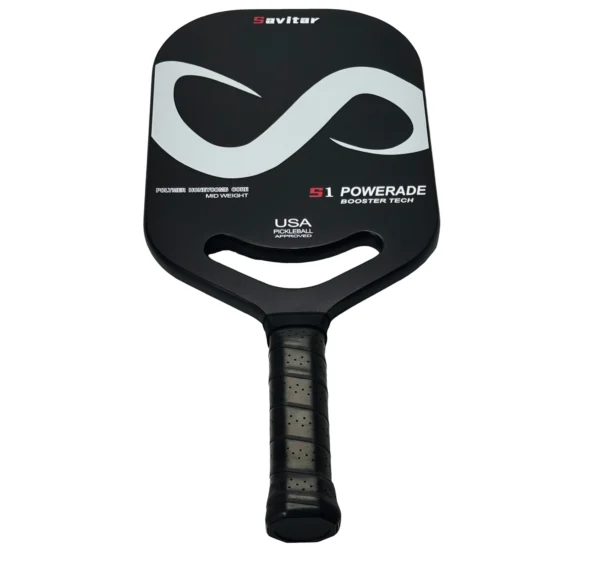 SAVITAR T700 Carbon Fiber Pickleball Paddle Thermoformed Uni-body Construction Aero Throat Edgeless Shape Polymer Honeycomb Core - Image 5