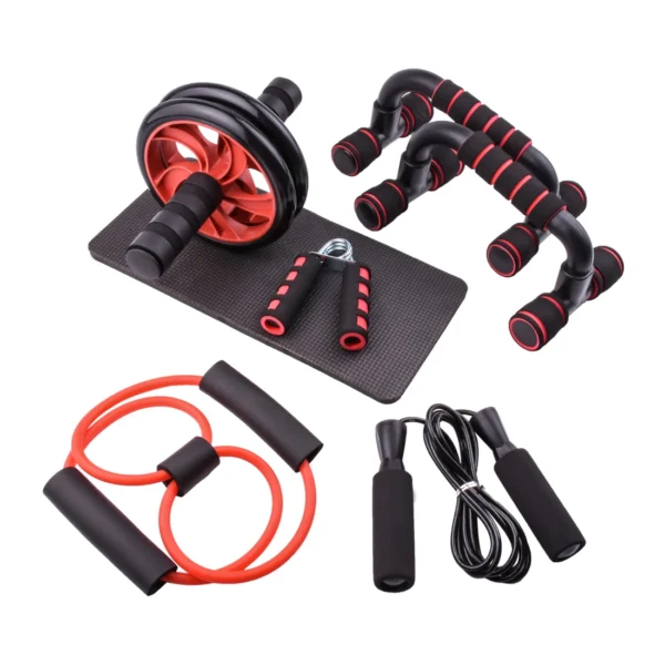 New Ab Roller&Jump Rope No Noise Abdominal Wheel Ab Roller with Mat For Arm Waist Leg Exercise Gym Fitness Equipment - Image 2