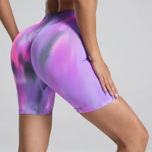 Women Tie Dye Gym Leggings Seamless Push Up Tights Training Pants Scrunch Sports High Waist Butt Lifting Workout Yoga Leggins - Image 6