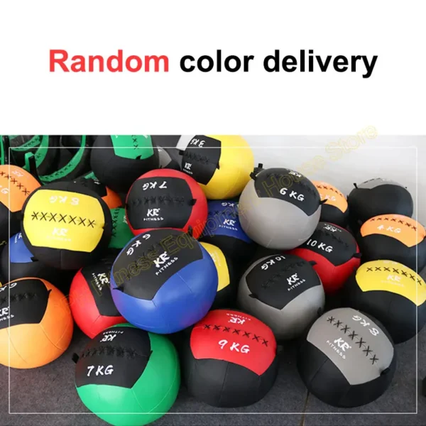 Fitness PU Soft Medicine Balls Gym Snatch Wall Ball Gravity Ball For Crossfit Balance Training Diameter 35cm Empty Workout Balls - Image 6