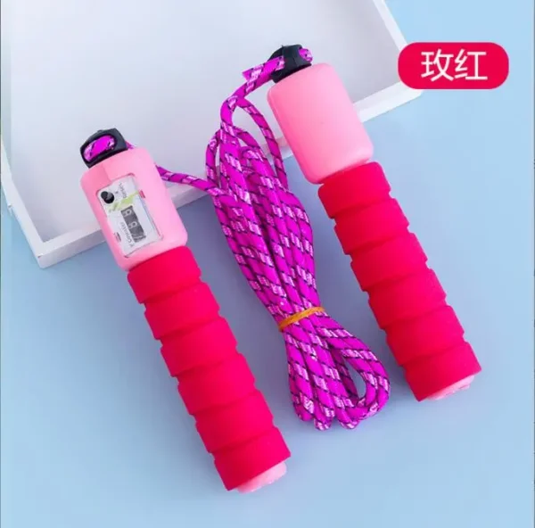 jump rope with a counter with Electronic Counter Adjustable Fast Speed Counting Skipping Rope Jumping Wire Workout - Image 3