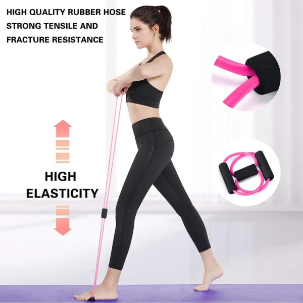 8 Shape Yoga Pull Up Band Elastic Band Rope Latex Rubber Arm Resistance Fitness Exercise Chest Expander Pilates Yoga Home Gym - Image 4