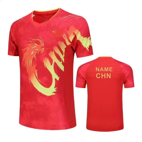 Custom Text Dragon uniform Championship TEAM Table Tennis shirts shorts Men Women ping pong shirt clothes - Image 3