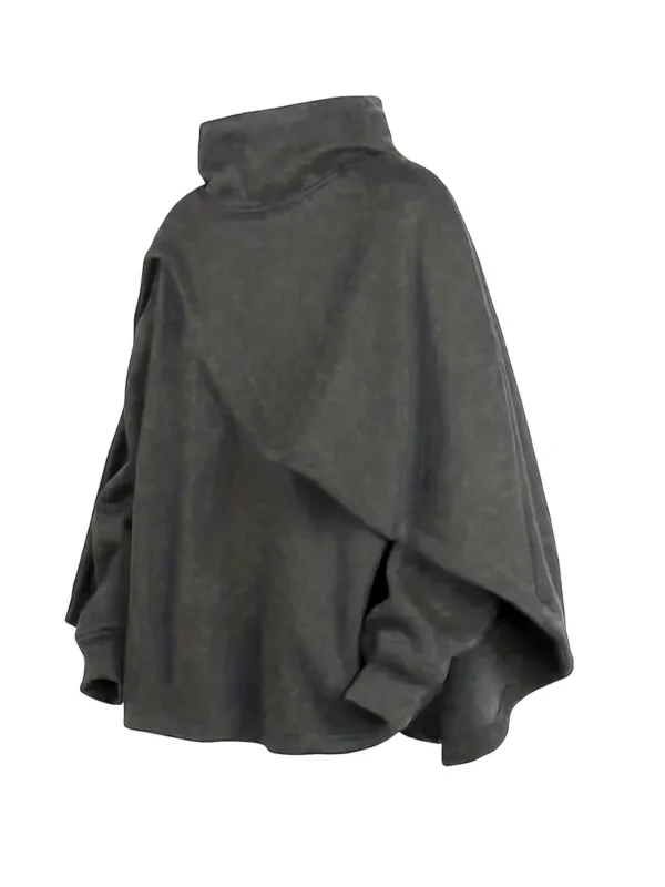 Men'S Solid Color Hooded Long Sleeve Sweatshirt Featuring a Faux Two-Piece Design And a Fish Mouth Hood, Stylish And Trendy Casual Hoodie, Unique Hooded Sweatshirt Suitable for Spring, Autumn, And Winter. - Image 2