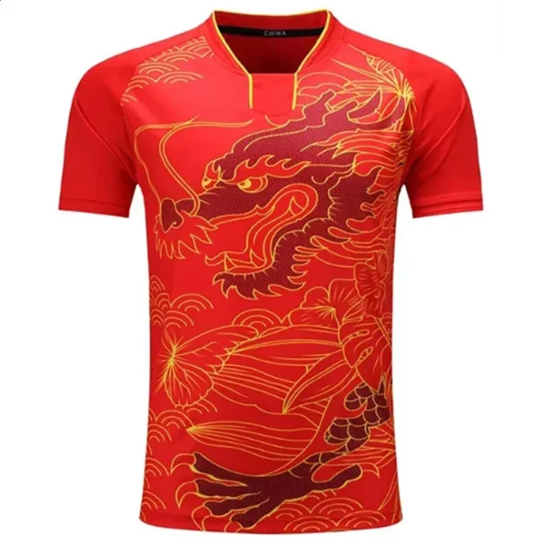 Quick Dragon Table Tennis Clothing Mens and Womens T-shirt Badminton Uniform Mens Table Tennis - Image 3
