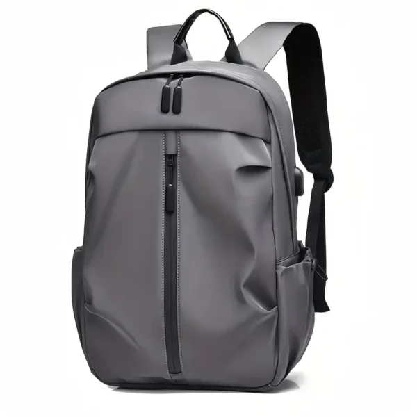 Men's Fashion Solid Color Simple Double Shoulder Backpack Lightweight Backpack Sports Travel Commuting Laptop Backpack Student Backpack - Image 3