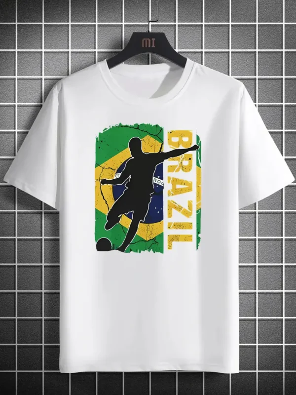 Football Jersey T-Shirt – 3D Printed Sports Soccer Uniform with Flag | Summer Men’s Clothing - Image 3