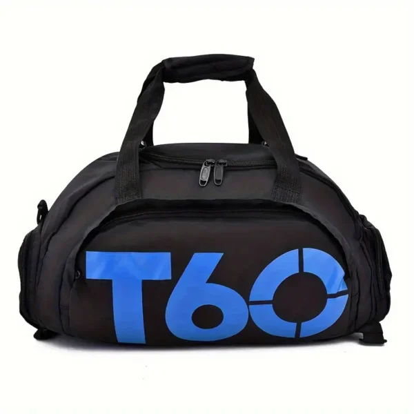 Large Capacity Nylon Duffel Bag with Shoe Compartment - Lightweight, Hydrophobic, Zippered Travel Bag for Gym, Sports & Outdoor Activities - Image 3