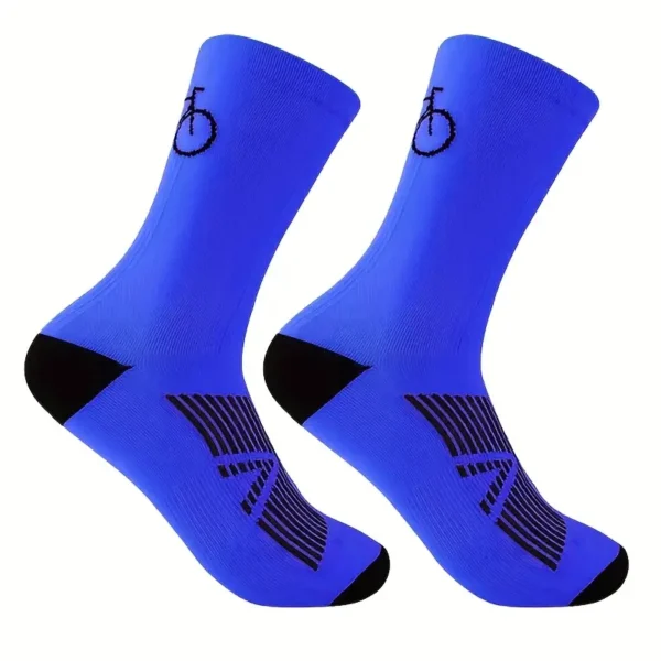Quick-Dry Cycling Socks for Men & Women - Breathable, Anti-Slip, Durable Mid-Calf Athletic Socks for Running, Basketball, Football & Outdoor Sports - Image 3