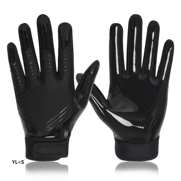 A Pair of Football Receiving Gloves, Adult Style, White, Black, Blue Red All Finger Gloves, Suitable for Various Outdoor Scenes - Image 2