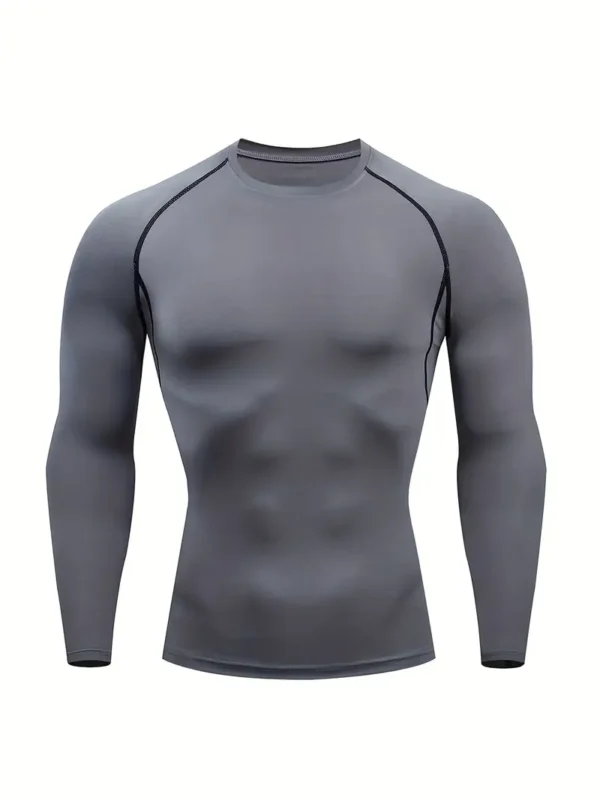 Men's Compression Shirts: Get Fit Fast With Long Sleeve Athletic Workout Tops!