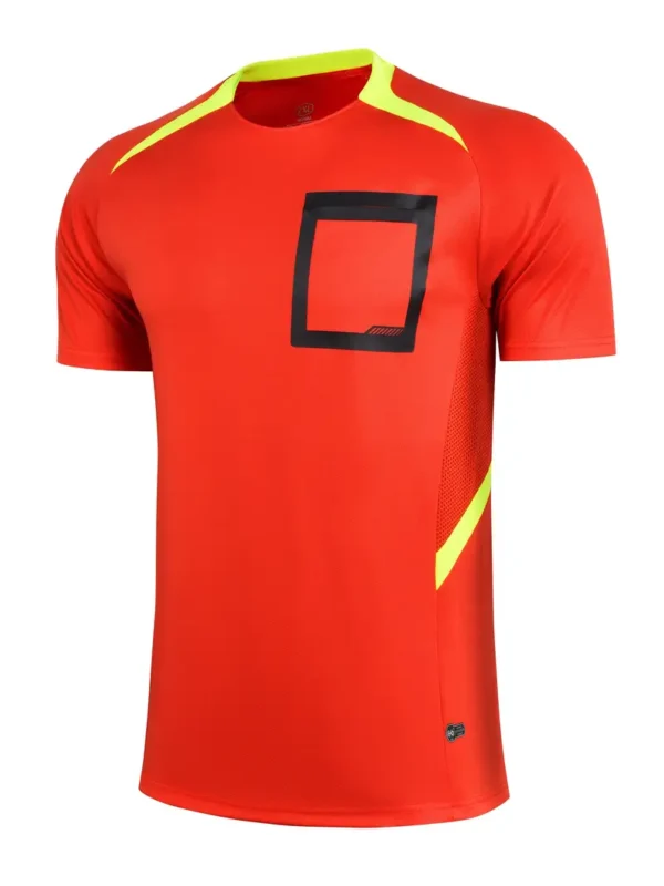 Men's Sports Referee Uniform, Football, Volleyball, Table Tennis Training Running Comfortable Breathable Pocket Shirt Short Sleeve T-Shirt