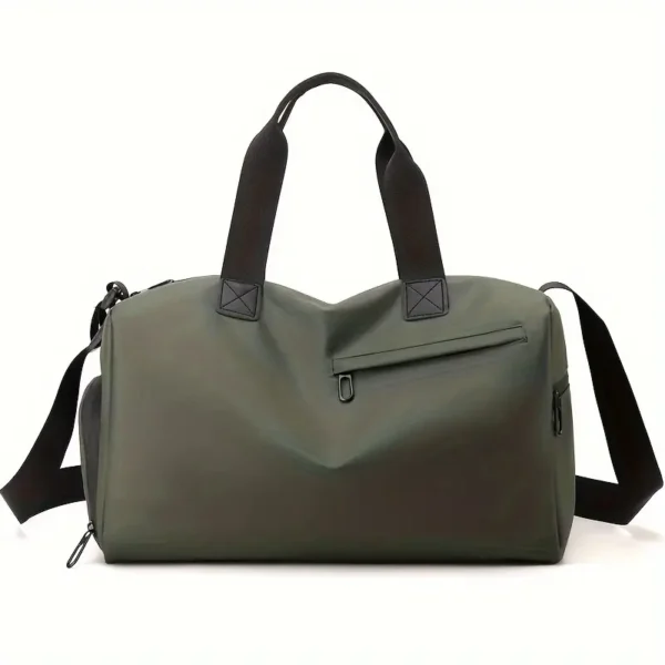Black Gym Bag with Shoe Compartment Men's Weekend Fitness Travel Pouch