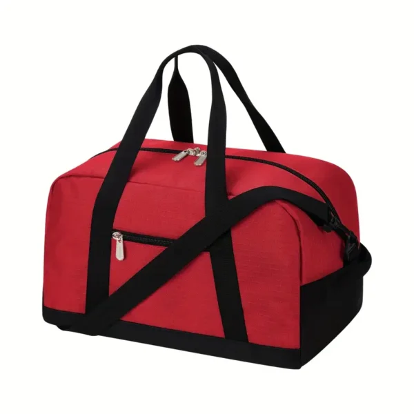 1pc 14-Inch Lightweight Travel & Sports Carry-On Bag, Soft, Comfortable Black Duffel with Practical Pockets, Adjustable Shoulder Strap, and Durable Zipper - Ideal for Gym, Outdoor Activities, and Travel - Perfect Gift for Dad, Husband, Friends, Travel Bag - Image 2