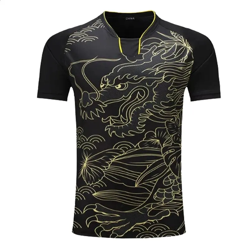 Quick Dragon Table Tennis Clothing Mens and Womens T-shirt Badminton Uniform Mens Table Tennis
