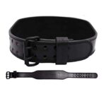 Gymreapers Weight Lifting Belt - 7MM Heavy Duty Pro Leather Belt with Adjustable Buckle - Stabilizing Lower Back Support 4 Inches Wide for Weightlifting, Bodybuilding, Cross Training (Black, X-Large)