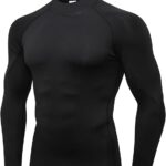 Men's Compression Shirts – Long Sleeve Workout Gym Tops, Cool Dry Sports Baselayer Undershirts (Available in 1 or 3 Pack)